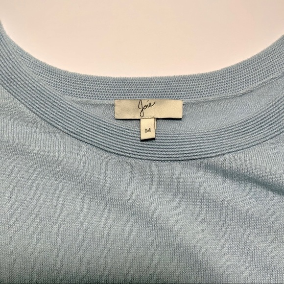 JOIE Crew Neck Knit Sweater in Baby Blue Size Medium - Picture 3 of 8